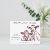 Koe dierenkaart briefkaart (Staand voorkant)