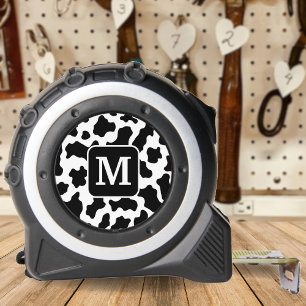 Koe Dierenprint Gevlekt Zwart-wit Monogram Rolmaat
