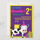 Koe dierentuin bij de geboorte van Kind Kaart (Voorkant)