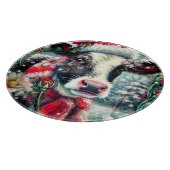 Koe Dromen Van Warmer Times Blauwgroen Rode Bloeme Snijplank (Hoek)