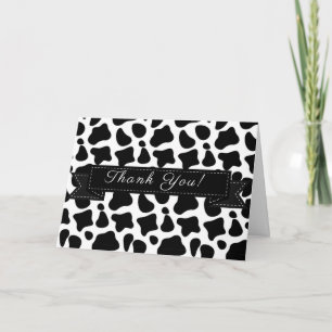 Koe Druk alle keren af Dank je opmerking Bedankkaart