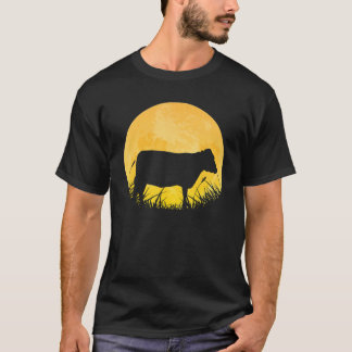 Koe Easy Halloween Outfit Vaars Boerderij Maan Kos T-shirt
