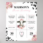 Koe eerste jaarmijlpaal poster (Voorkant)