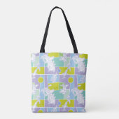 Koe- en Chicken Color Block Pattern Draagtas (Achterkant)