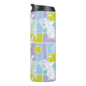 Koe- en Chicken Color Block Pattern Thermosbeker (Geroteerd rechts)