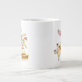 Koe en Chicken Hug Graphic Extra Grote Beker (Voorkant)