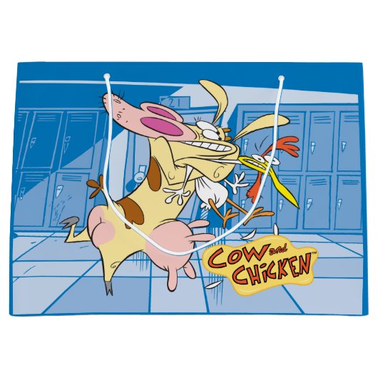 Koe en Chicken Hug Graphic Groot Cadeauzakje (Voorkant)