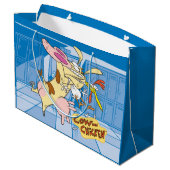 Koe en Chicken Hug Graphic Groot Cadeauzakje (Achterkant Gekanteld)