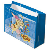 Koe en Chicken Hug Graphic Groot Cadeauzakje (Voorkant Gekanteld)