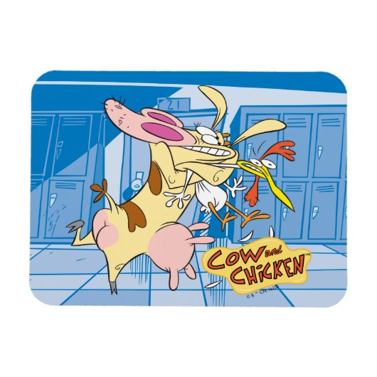Koe en Chicken Hug Graphic Magneet (Horizontaal)