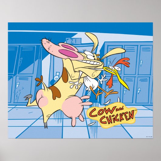 Koe en Chicken Hug Graphic Poster (Voorkant)