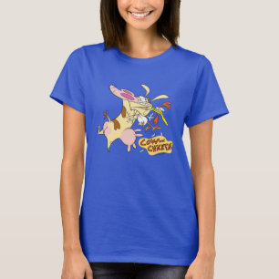 Koe en Chicken Hug Graphic T-shirt