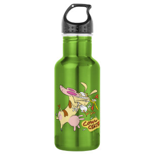 Koe en Chicken Hug Graphic Waterfles
