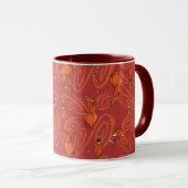 Koe en Chicken Red Guy Pattern Mok (Voorkant rechts)