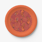Koe en Chicken Red Guy Pattern Papieren Bordje (Voorkant)