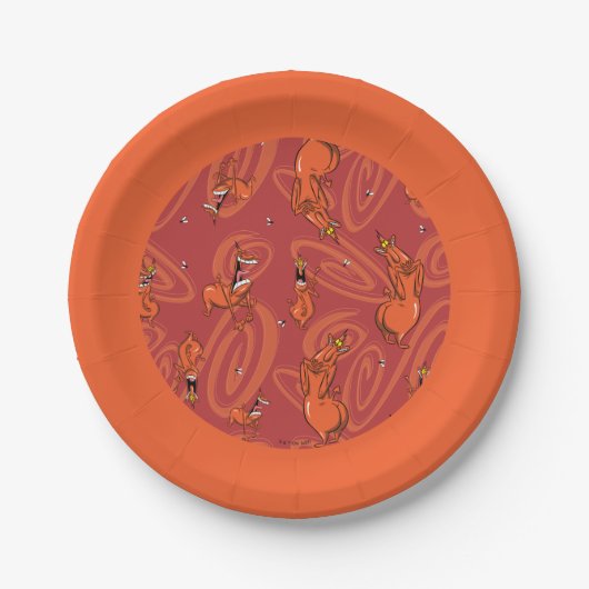 Koe en Chicken Red Guy Pattern Papieren Bordje (Voorkant)