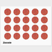 Koe en Chicken Red Guy Pattern Ronde Sticker (Vel)