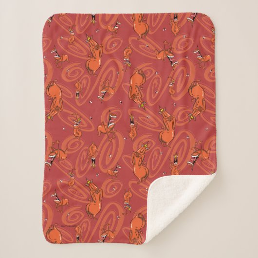 Koe en Chicken Red Guy Pattern Sherpa Deken (Voorkant)