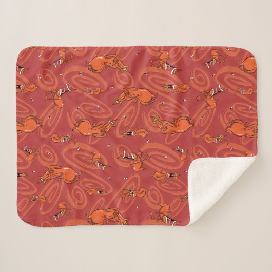 Koe en Chicken Red Guy Pattern Sherpa Deken (Voorkant (horizontaal))