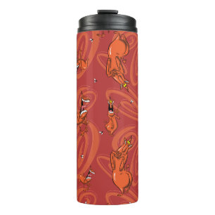 Koe en Chicken Red Guy Pattern Thermosbeker