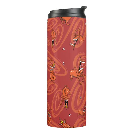 Koe en Chicken Red Guy Pattern Thermosbeker (Gedraaid links)