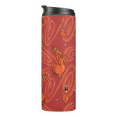 Koe en Chicken Red Guy Pattern Thermosbeker (Geroteerd rechts)