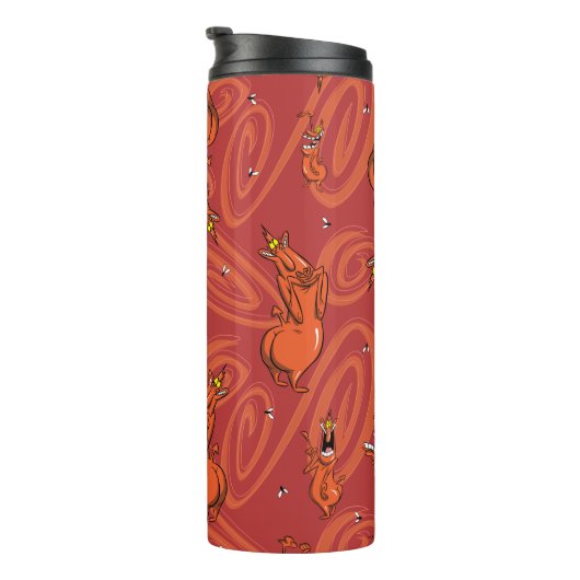 Koe en Chicken Red Guy Pattern Thermosbeker (Geroteerd rechts)