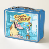 Koe en kip glimlachend grafisch (Achterkant)