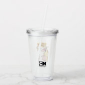 Koe en kip glimlachend grafisch acryl drinkbeker (Achterkant)