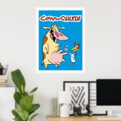 Koe en kip poster (Thuiskantoor)