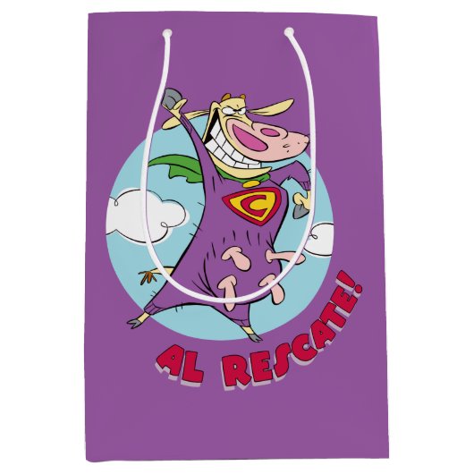 Koe en kip Super Koe Al Rescate! Medium Cadeauzakje (Voorkant)