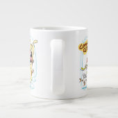 Koe en kippen lachen Grafisch Extra Grote Beker (Achterkant)