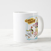 Koe en kippen lachen Grafisch Extra Grote Beker (Voorkant rechts)