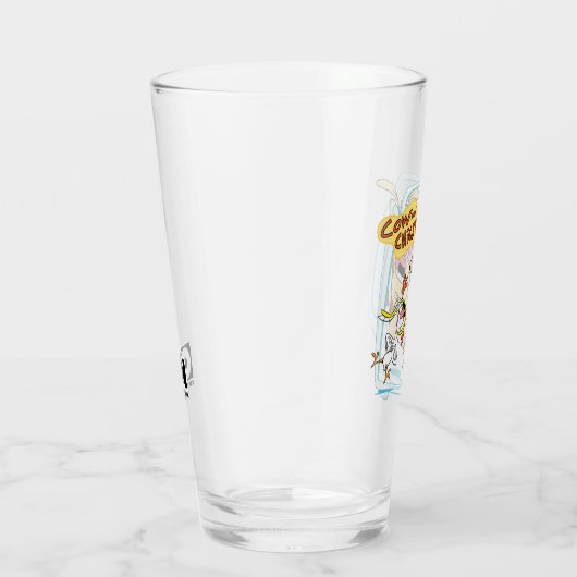 Koe en kippen lachen Grafisch Glas (Rechts)