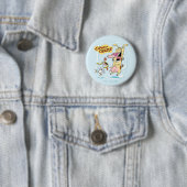 Koe en kippen lachen Grafisch Ronde Button 5,7 Cm (In situ)