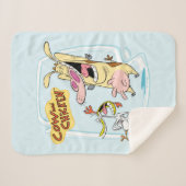 Koe en kippen lachen Grafisch Sherpa Deken (Voorkant (horizontaal))