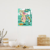 Koe en kippentranspen poster (Keuken)