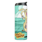 Koe en kippentranspen thermosbeker (Gedraaid links)