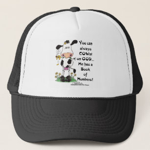 Koe en lieveheersbeestje COWnt op God Trucker Pet