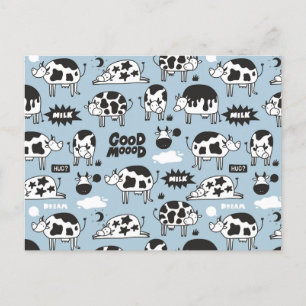 Koe en melk briefkaart