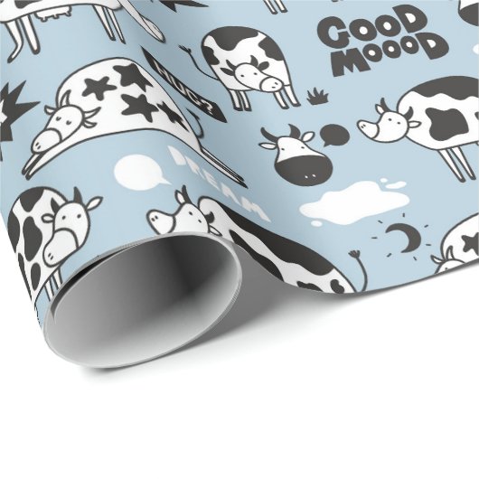 Koe en melk cadeaupapier (Rol Hoek)