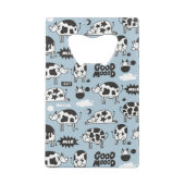 Koe en melk kredietkaart flessenopener (Achterkant)