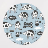 Koe en melk labels (Design 1)