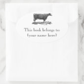  koe etsplaat ovale sticker (Tas)