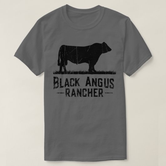 Koe Farmer Black Angus Rancher T-shirt (Design voorkant)