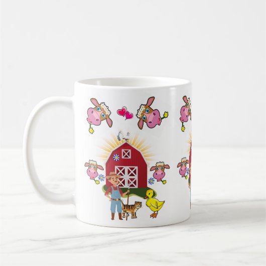 Koe Farmer Boerderij Yellow Duck Mok (Links)