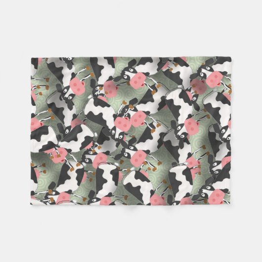 Koe Fleece Blanket Deken (Voorkant (Horizontaal))