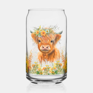 Koe Floral Highland Blikvorm Glas