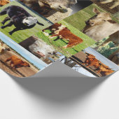 Koe fotocollage, cadeaupapier (Hoek)