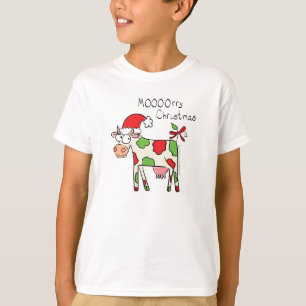 Koe Funny Cartoon kerstfeestdag T-shirt